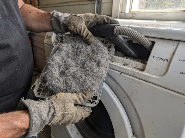 Cleaning Dryer Lint Trap in Derby, CT