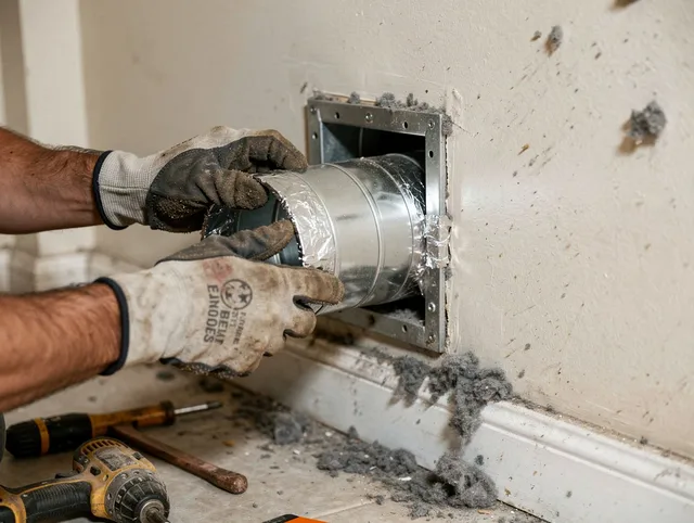 Professional dryer vent repair and installation by Shelton Dryer Vent Cleaning in Shelton